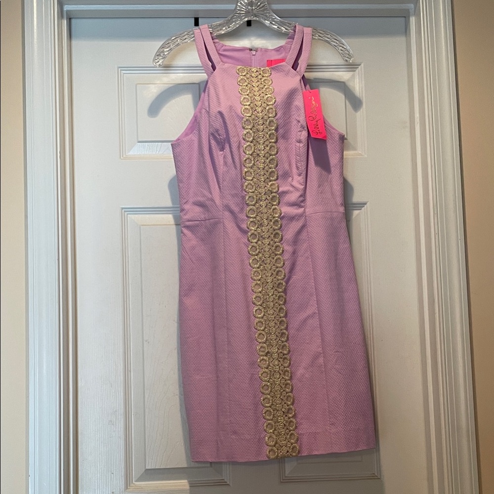 Lilly Pulitzer Pink and Gold Mini Dress